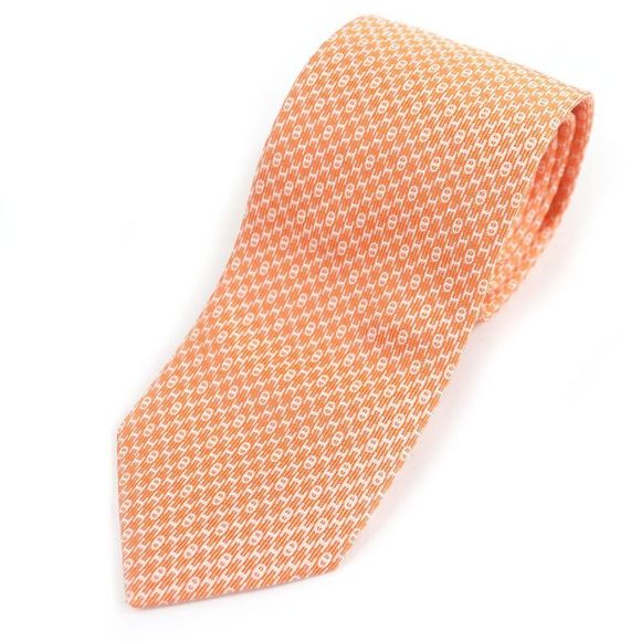Hermes 655609t 100% Silk H Logo Chaine D´ancre Allover...